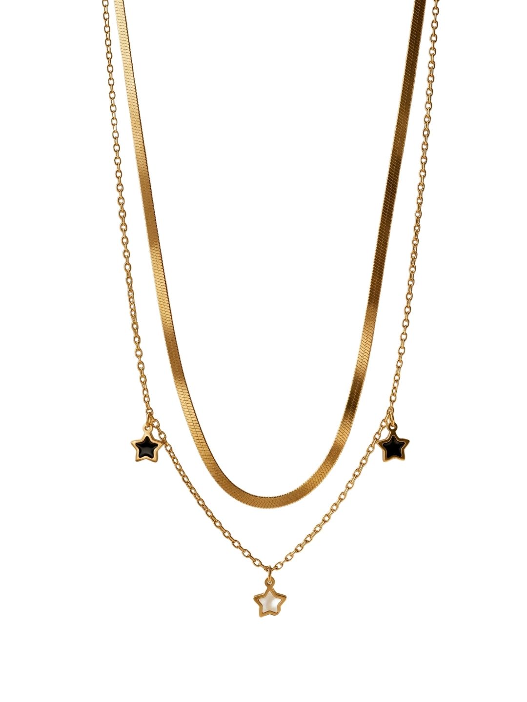 Gold Layered Star Pendant Necklace | Anti‑Tarnish Stainless Steel Fashion Jewelry for Women