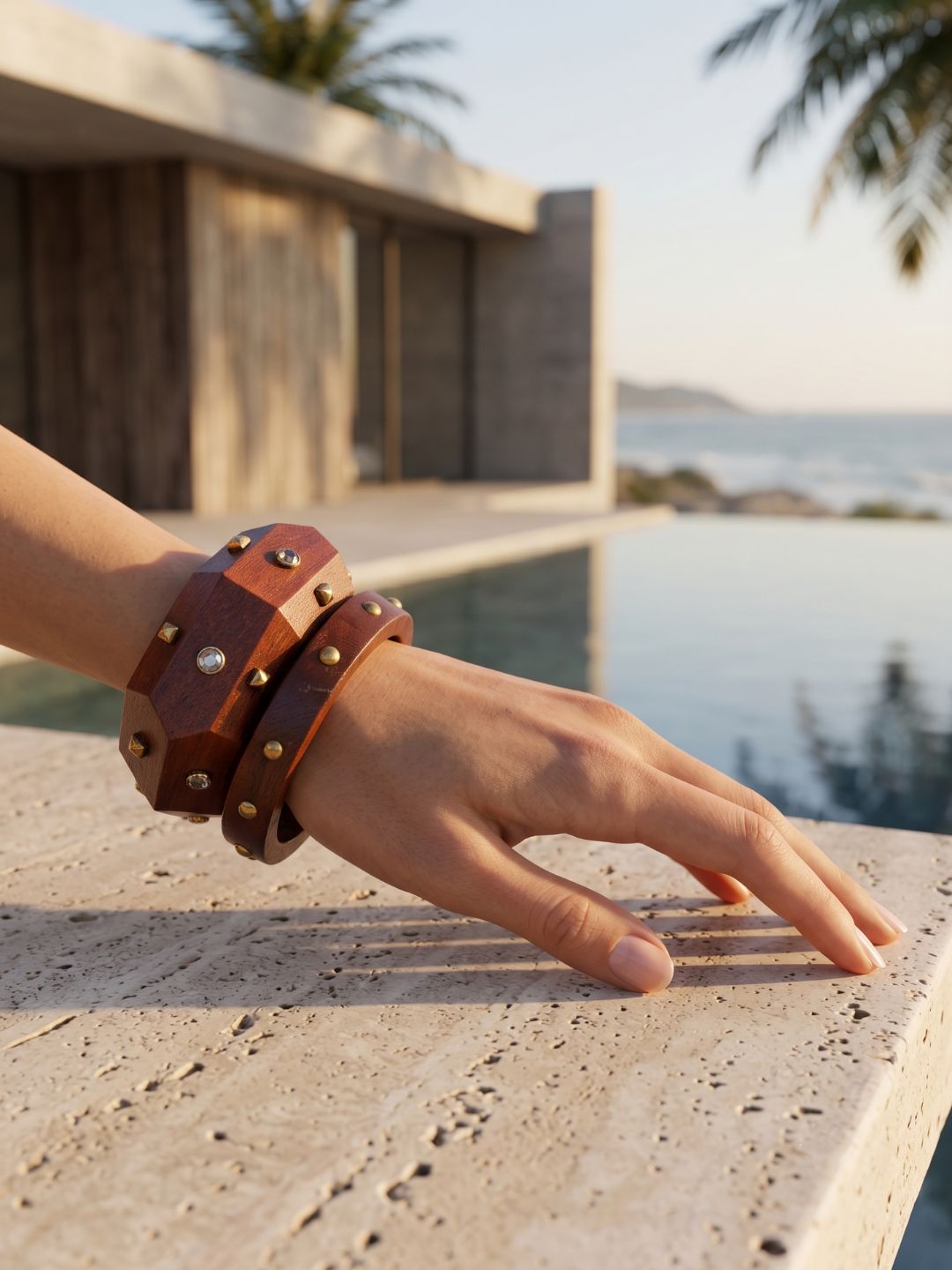 Wooden Bangle Stack