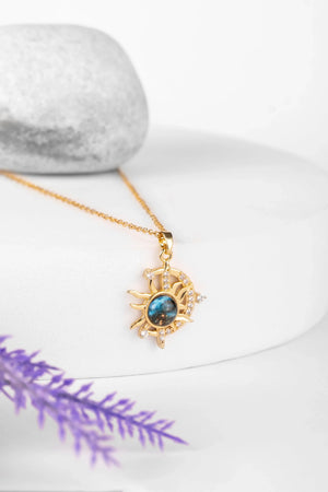 Sun moon necklace